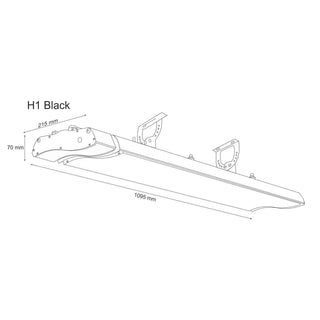 H1 Infrared Room Heater Black